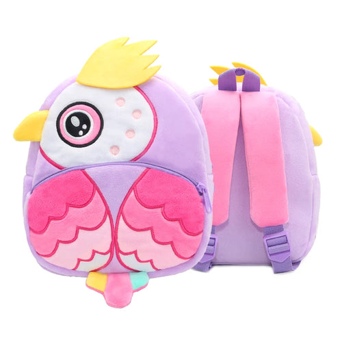 Cute Cartoon Animal Plush Backpack Soft Children Kindergarten