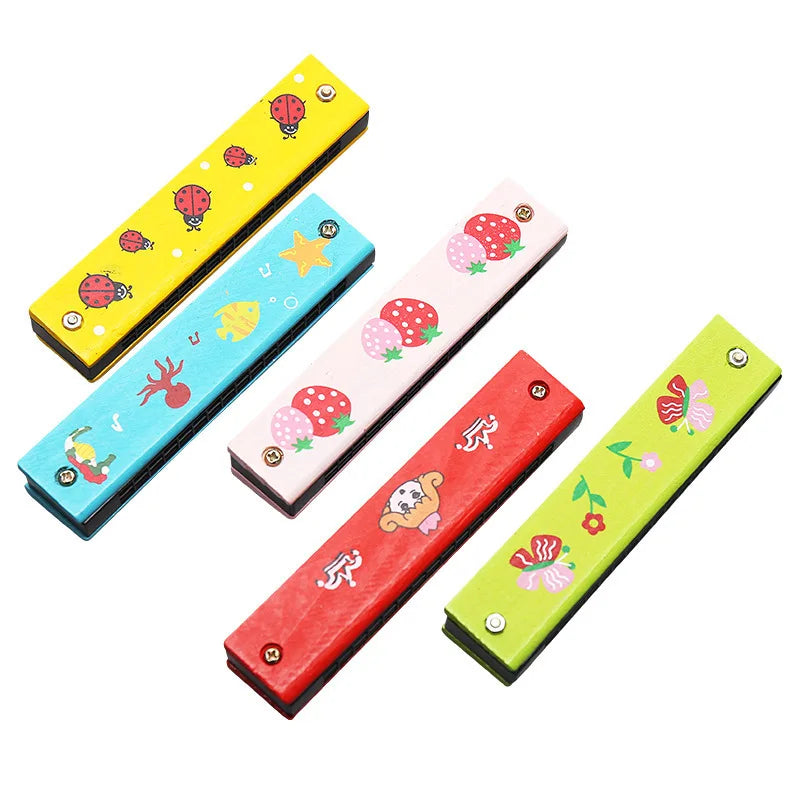 Kids Wooden Harmonica – Beginner Musical Instrument for Early Learning