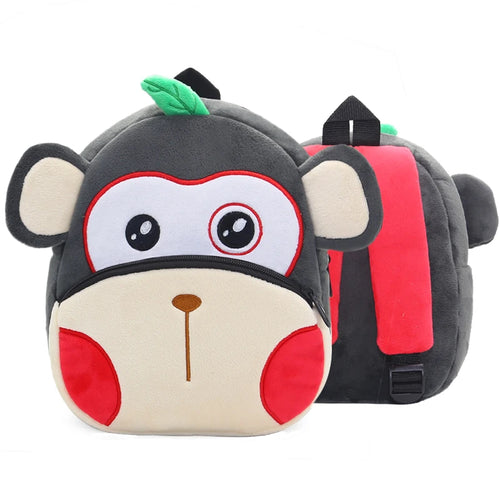 Cute Cartoon Animal Plush Backpack Soft Children Kindergarten