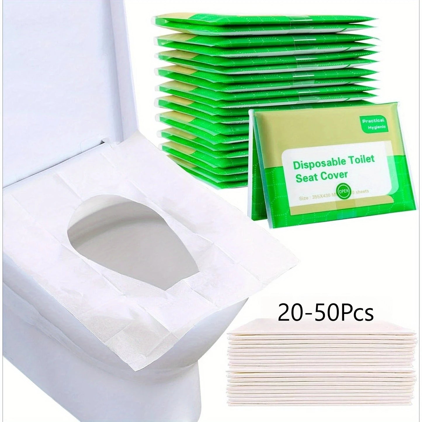 20-50Pcs Toilet Seat Covers Disposable Flushable Toilet Seat Covers