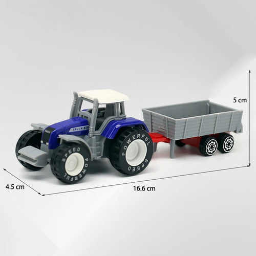 1 pcs Mini Farm Vehicles Diecast Inertia Car Toys Model Engineering