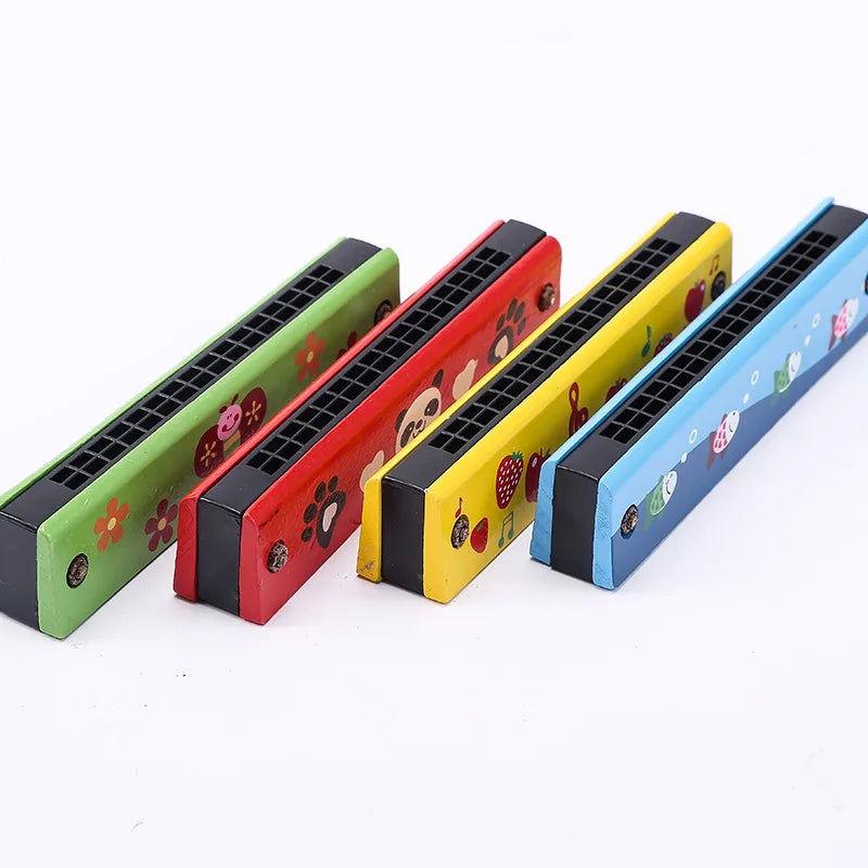 Kids Wooden Harmonica – Beginner Musical Instrument for Early Learning