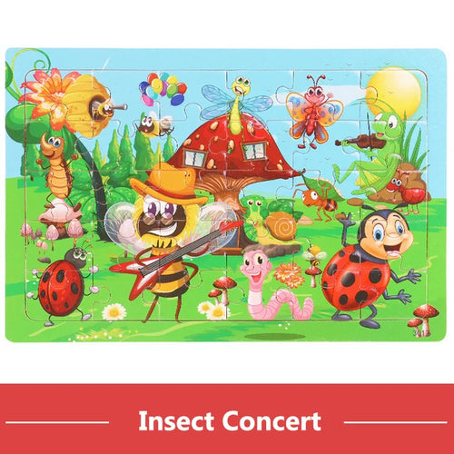 Montessori Wooden Puzzle Collection | Animals, Vehicles & Educational Themes