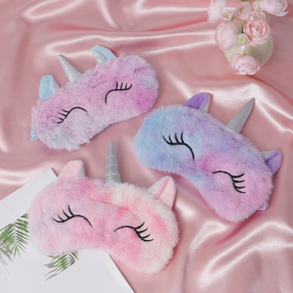 1pc/3pcs/5pcs-Cartoon Unicorn Party Anime Sleeping Mask Kids Gift Cute