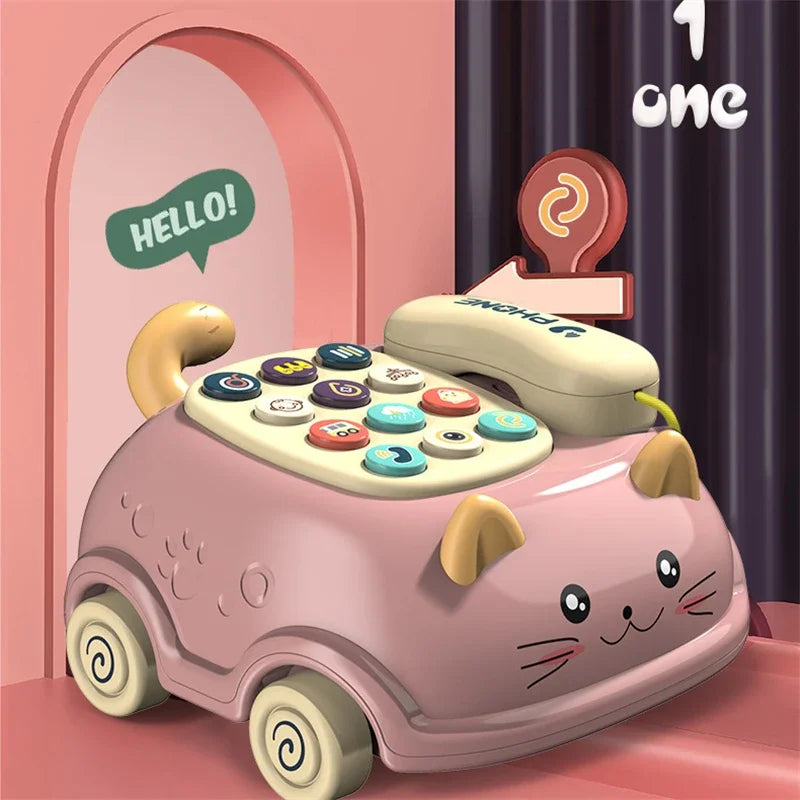 3-in-1 Musical Toy Phone for Toddlers – Interactive Learning & Pull-Along Toy