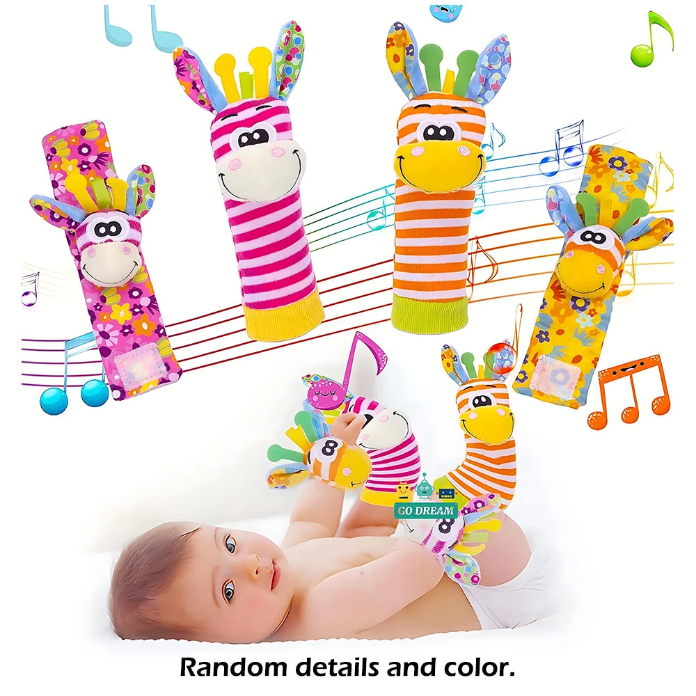 Baby Wrist & Foot Rattle Socks Set