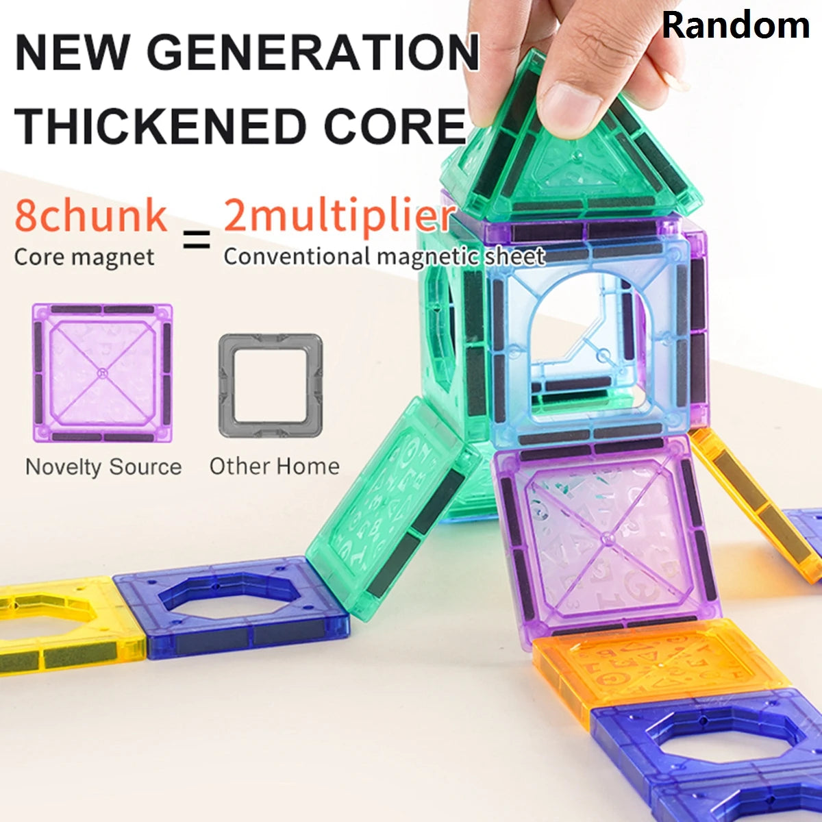 Magnetic Building Tiles Set