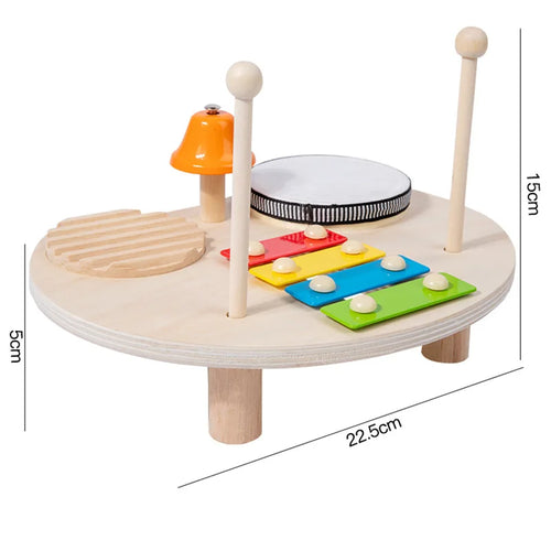 Multi-function Baby Music Table Toys Wooden Musical Instrument Toys