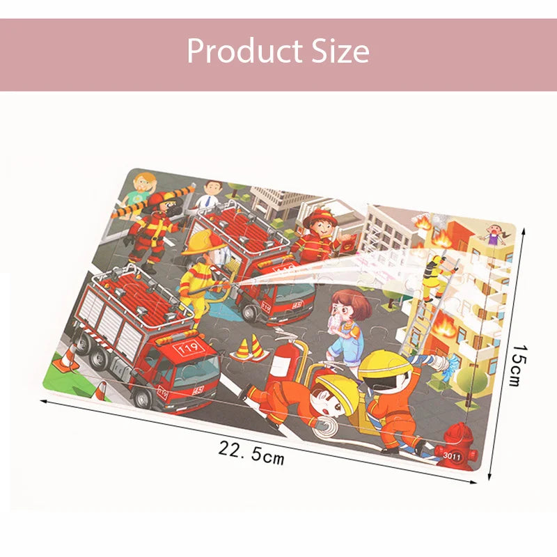 Montessori Wooden Puzzle Collection | Animals, Vehicles & Educational Themes