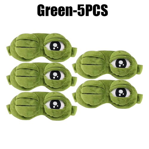 Sad Frog Sleep Mask Eyeshade Plush Eye Cover Travel Relax Gift