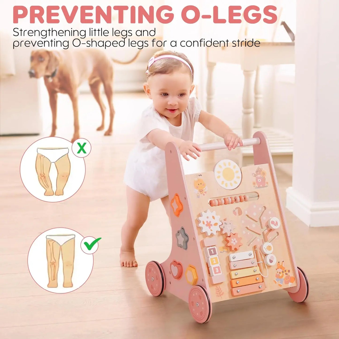 Montessori Wooden Baby Activity Walker