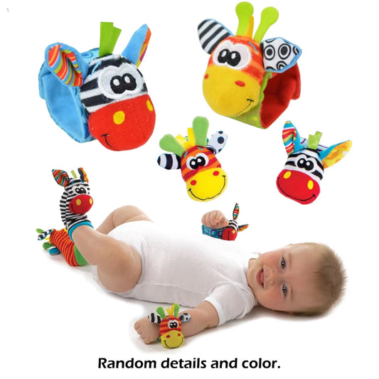 Baby Wrist & Foot Rattle Socks Set