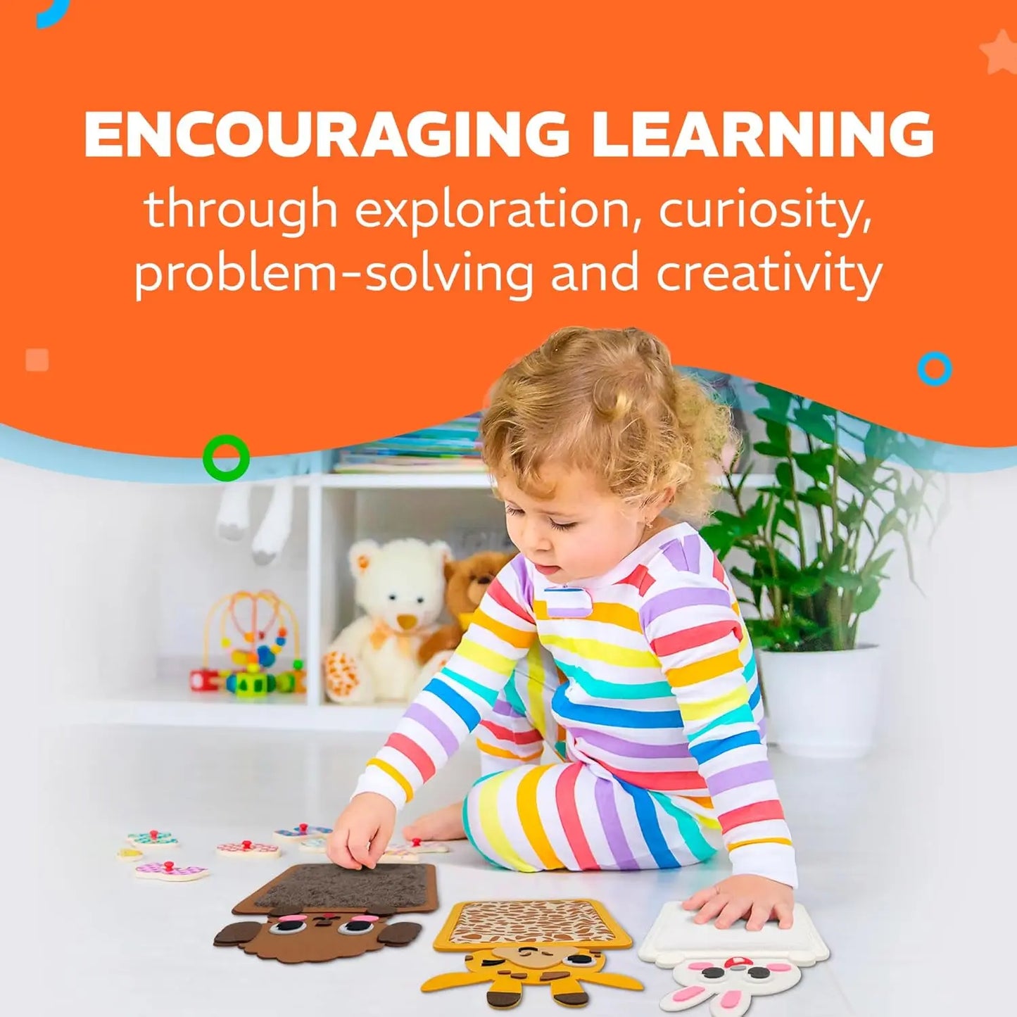 Felt Sensory Mats for Autistic Children Cartoon Animal Cognition Tiles