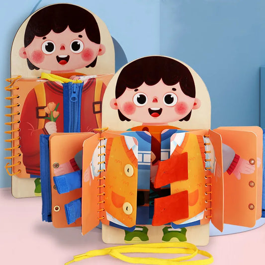 Montessori Dressing Busy Board | Fine Motor & Life Skills Toy