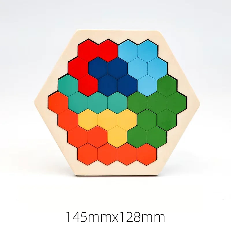 Montessori Wooden Tangram Puzzle | Brain Teaser & STEM Learning Toy