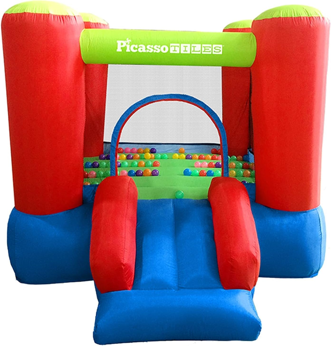 Kids’ Backyard Bounce House with Slide & Ball Pit