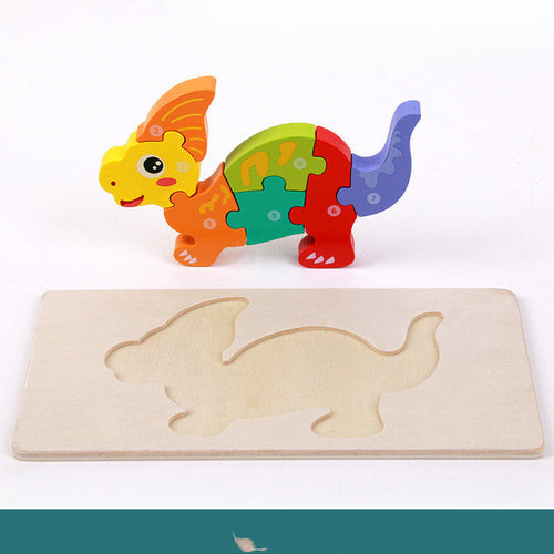 Wooden Dinosaur Puzzle – Montessori Learning Toy