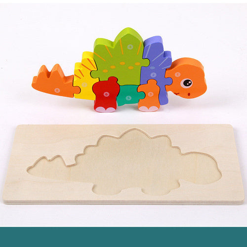 Wooden Dinosaur Puzzle – Montessori Learning Toy