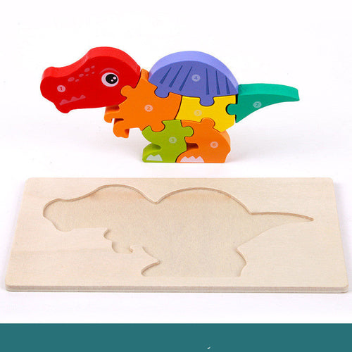 Wooden Dinosaur Puzzle – Montessori Learning Toy